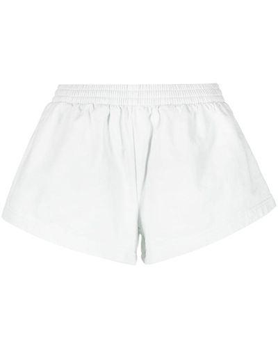 Balenciaga Flared Elasticated-Waist Shorts - White