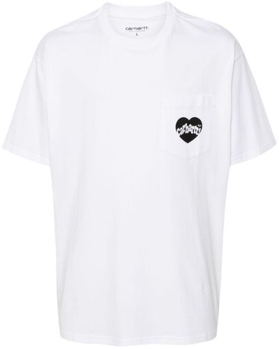 Carhartt Amour Logo-Print Cotton T-Shirt - White
