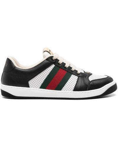 Gucci Screener Lace-Up Trainers - Black
