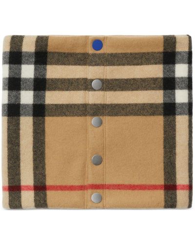 Burberry Vintage Check-Pattern Cashmere Snood - Natural