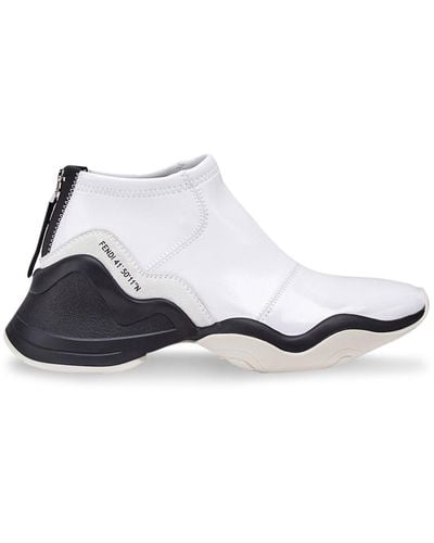 Fendi Ffluid Glossy Sneakers - White