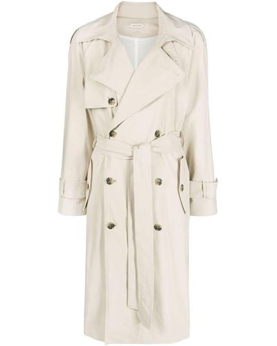 The Mannei Pirgos Double-Breasted Trench Coat - Natural