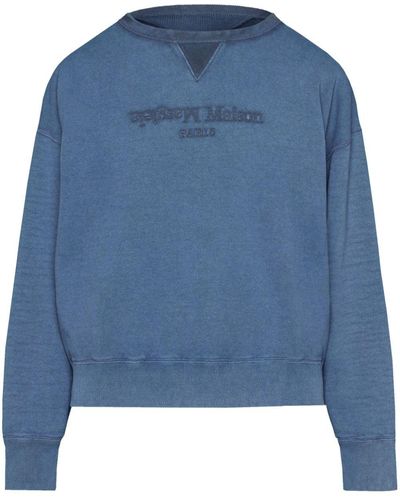 Maison Margiela Reverse Cotton Sweatshirt - Blue