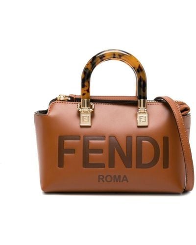 Fendi By The Way Leather Mini Bag - Brown