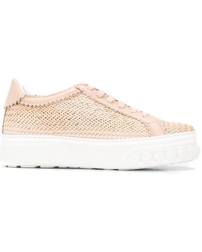 Casadei Woven Low-Top Trainers - Natural