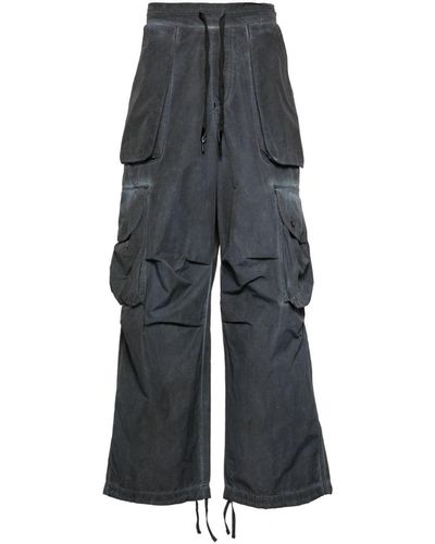 A PAPER KID Tapered Cargo Trousers - Grey