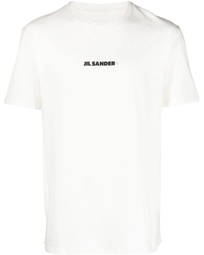 Jil Sander Logo-Print Cotton T-Shirt - White