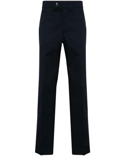 Moncler Striped-Detail Tapered Pants - Blue
