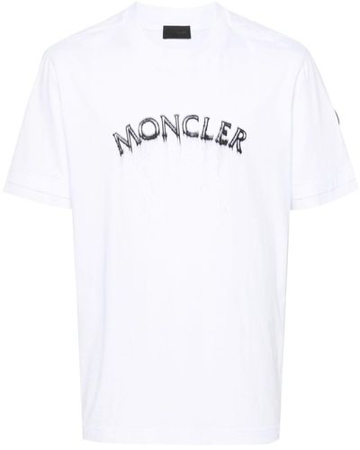 Moncler Logo-Print Cotton T-Shirt - White