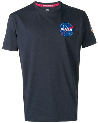 Alpha Industries Nasa Print T-Shirt - Blue