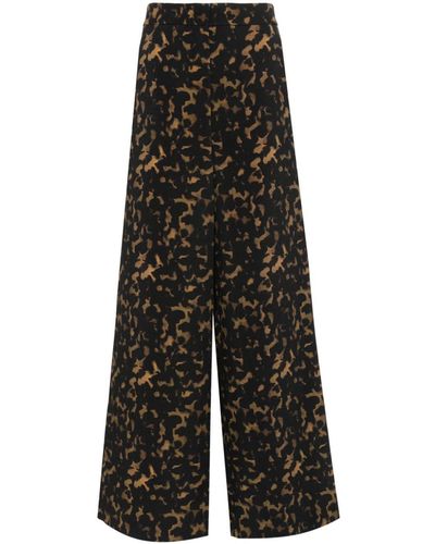 Theory Watercolour Wide Trousers - Black