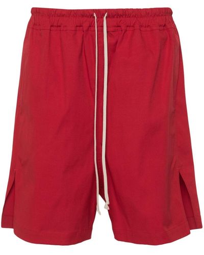 Rick Owens Boxers Poplin Shorts - Red