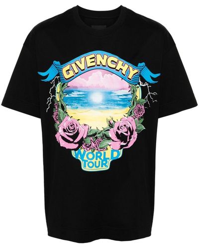 Givenchy World Tour Cotton T-Shirt - Black