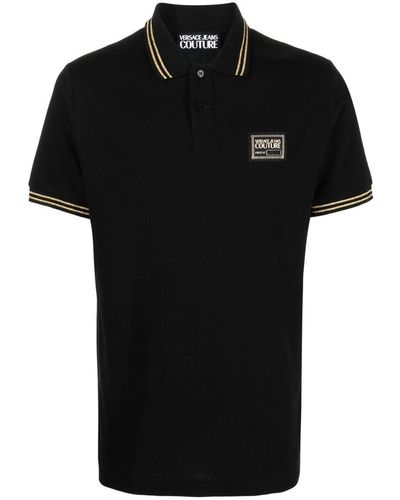 Versace Logo-print Polo Shirt - Black