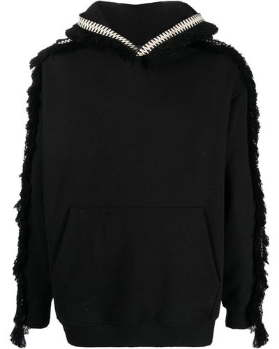 RITOS Embroidered-Detail Hoodie - Black