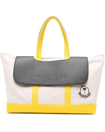 Moncler Genius X Palm Angels Canvas Tote Bag - Yellow