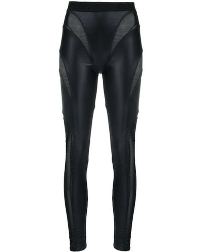 Versace Jeans Couture Panelled Faux-Leather Leggings - Black