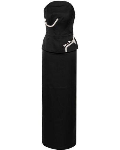 Nafsika Skourti Eden Crystal-Embellished Gown - Black