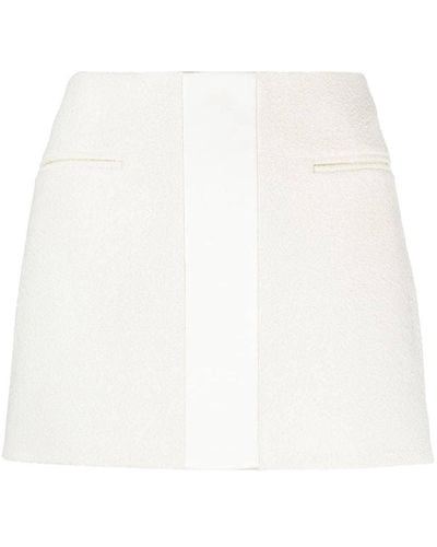 Ferragamo Contrasting-Panel Mini Skirt - White