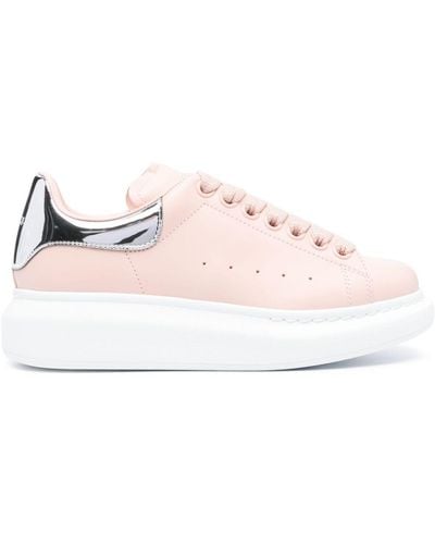 Alexander McQueen Oversized Leather Trainers - Pink