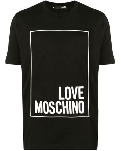 Love Moschino Reflective Box Logo T-shirt - Black