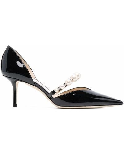 Jimmy Choo Aurelie 65Mm Pearl-Embellished Court Shoes - Black