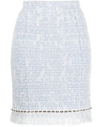 Givenchy 4G Jacquard Tweed Skirt - White