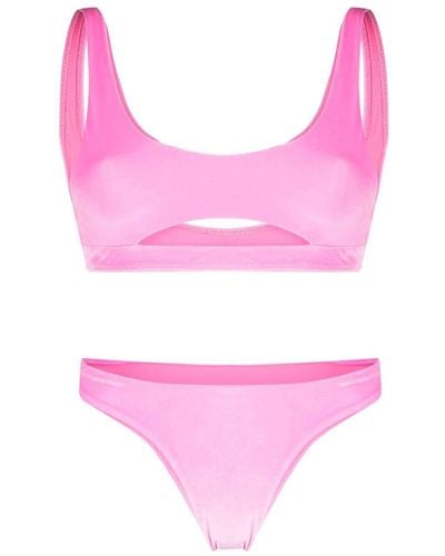 MATINEÉ Cut-Out Velvet Bikini - Pink