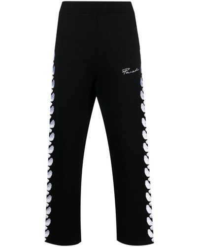 3.PARADIS Unity Logo-Embroidered Track Trousers - Black