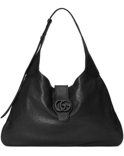 Gucci Large Aphrodite Shoulder Bag - Black
