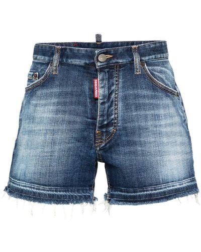 DSquared² Rocco Denim Shorts - Blue