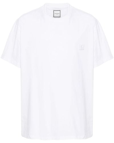 WOOYOUNGMI Logo-Appliqué Cotton T-Shirt - White