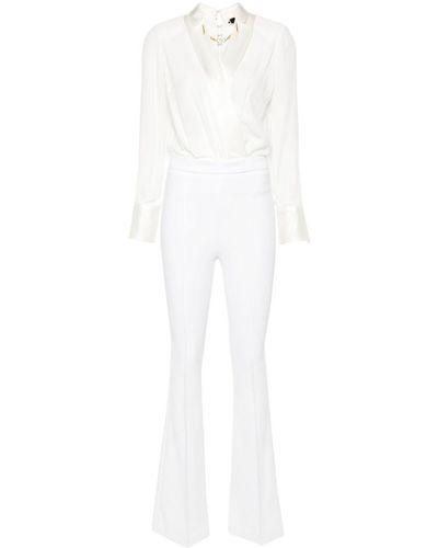 Elisabetta Franchi Chain-Embellished Jumpsuit - White