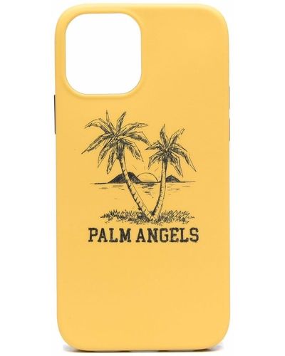 Palm Angels Palm Tree Logo-print Iphone 12/12 Pro Case - Yellow