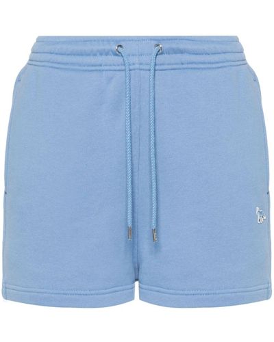 Maison Kitsuné Fox-Patch Track Shorts - Blue
