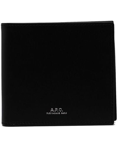 A.P.C. Logo-Stamp Cardholder - Black
