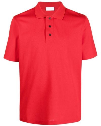 Ferragamo Short-sleeve Cotton Polo Shirt - Red