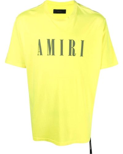 Amiri Logo-print Short-sleeved T-shirt - Yellow