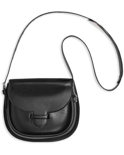 Lemaire Cartridge Leather Shoulder Bag - Black