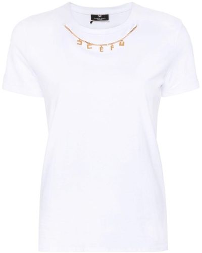 Elisabetta Franchi T-Shirts & Tops - White