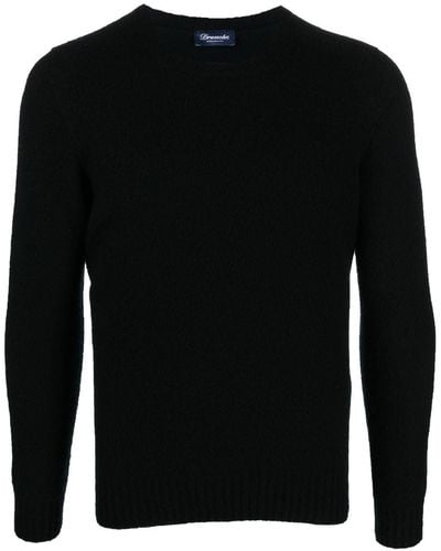 Drumohr Crew-Neck Wool Jumper - Black