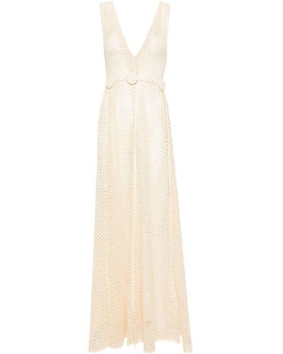 Andrea Iyamah Crochet-Knit Cover-Up Dress - White
