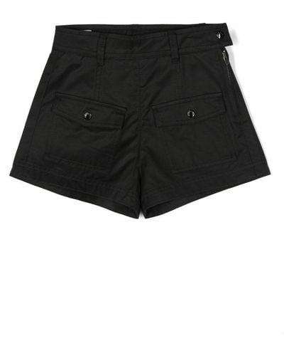 Moncler Panelled Cotton-Blend Shorts - Black