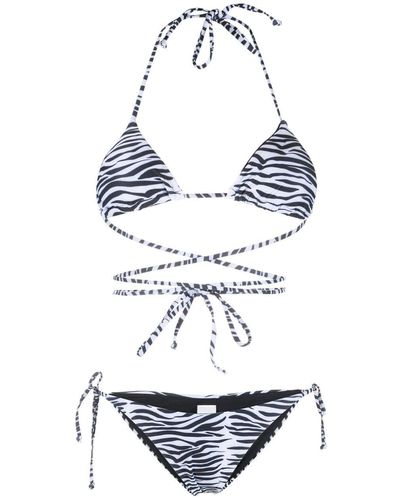 MATINEÉ Kate Strappy Zebra-Print Bikini - White