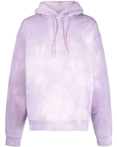 Martine Rose Tie Dye-print Cotton Hoodie - Purple