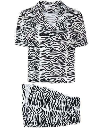 MATINEÉ Tiger-Print Short Shorts - Gray
