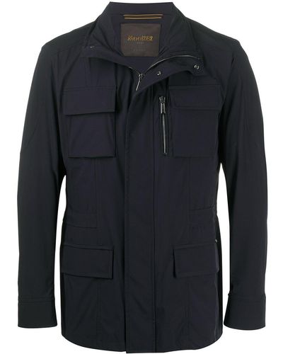 Moorer Lightweight Zipped Jacket - Blue