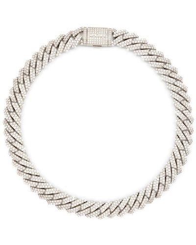 DARKAI Cuban Embellished Choker Necklace - Metallic