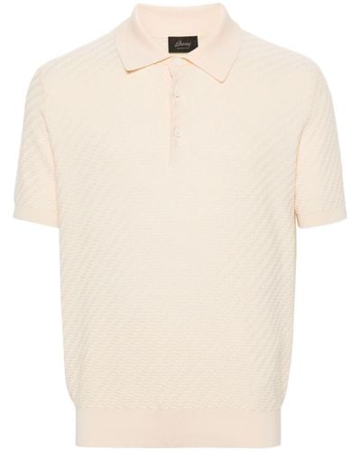 Brioni Short-Sleeve Polo Shirt - Natural