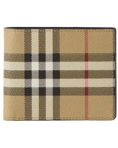 Burberry Vintage Check Leather Bifold Wallet - Metallic